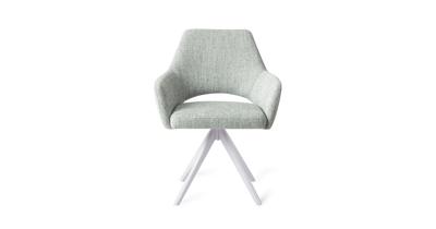 Jesper Home Eetkamerstoel 'Yanai' Turn White, Draaibaar, kleur Soft Sage