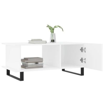 Salontafel 90x50x40 cm bewerkt hout wit