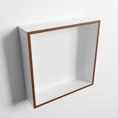 MONDIAZ EASY Nis 29,5x29,5cm in solid surface kleur Rust | Talc. 1 vak geschikt voor in- of opbouw MONDIAZ EASY Nis 29,5x29,5cm in solid surface kleur Rust | Talc. 1 vak geschikt voor in- of opbouw