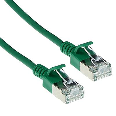 ACT Groene 1,5 meter LSZH U/FTP CAT6A datacenter slimline patchkabel snagless met RJ45 connectoren