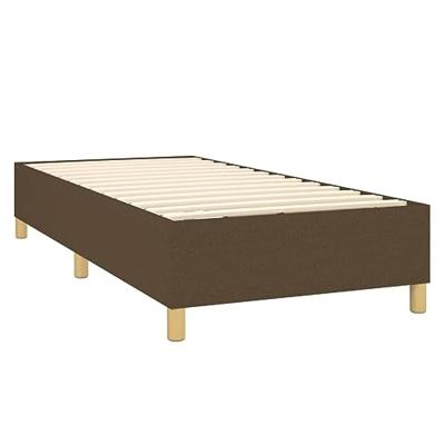 Boxspring met matras stof donkerbruin 80x200 cm