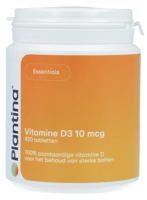 Plantina Essentials Vitamine D3 10 mcg Tabletten - thumbnail