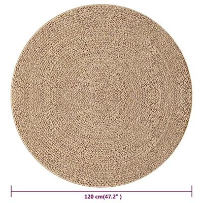 Vloerkleed 120 cm voor binnen en buiten jute look