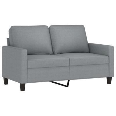 3-delige Loungeset met kussens stof lichtgrijs