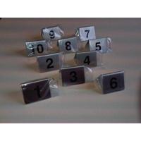 Bordje / tafelnummer set 1 tot 10 rvs - thumbnail