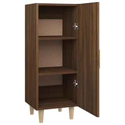 Dressoir 34,5x34x90 cm bewerkt hout bruineikenkleurig Dressoir 34,5x34x90 cm bewerkt hout bruineikenkleurig