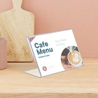 Kaarthouder Europel L-standaard A7 liggend acryl - thumbnail