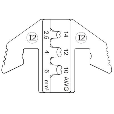 TOOLCRAFT PLE-0I2 Krimpinzetstuk Solar-connectoren Geschikt voor tangen MC4 2.5 tot 6 mm² Geschikt voor merk TOOLCRAFT PZ-500