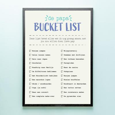Gepersonaliseerde Poster Papa Bucketlist (A2 Formaat)
