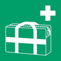 Pictogram bordje Djois EHBO koffer 200x200mm groen - thumbnail