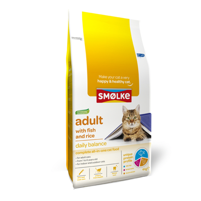 Smølke Adult met vis kattenvoer 2 x 4 kg