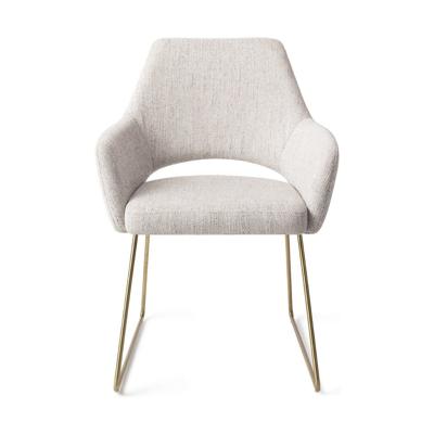 Jesper Home Eetkamerstoel 'Yanai' Slide Gold, kleur Pigeon