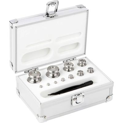 Kern 354046 Gewichtenset 354-046, OIML-klasse M2, nominale waarde 1 g - 200 g, knop, roestvrij staal fijngedraaid, in aluminium etui