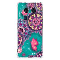 OPPO Find X6 Back Cover Cirkels en Vlinders - thumbnail