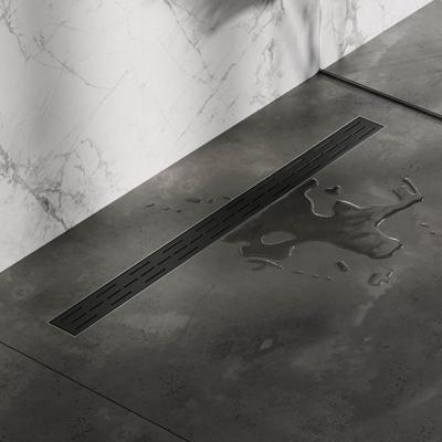 Brauer Douchegoot met Standaard Rooster en Flens - 90 cm - Zwart