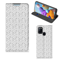 Samsung Galaxy A21s Hoesje met Magneet Stripes Dots - thumbnail