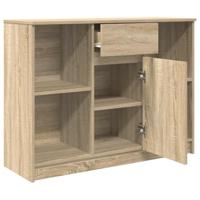 Dressoir met lade 101x35x76 cm spaanplaat sonoma eikenkleurig - thumbnail