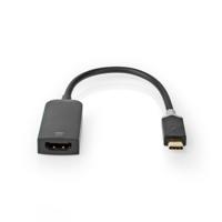 Nedis USB-C-adapterkabel | Type-C Male - HDMI Output | 0,2 m | Antraciet - thumbnail