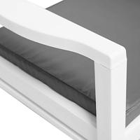 3-delige Loungeset kunststof wit - thumbnail