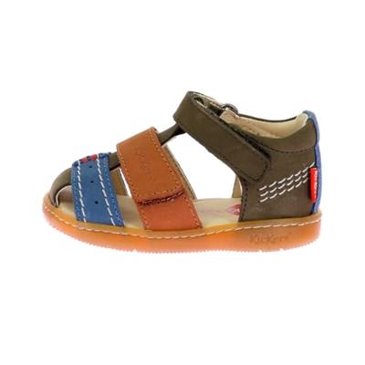 Baby lederen sandalen Bazar KICKERS® kaki Baby lederen sandalen Bazar KICKERS® kaki
