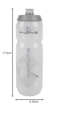 M-Wave bidon 750cc doorzichtig grijs