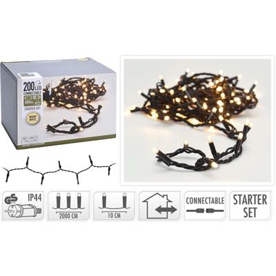 S.I.A. Koppelbare kerstverlichting starter set 200 leds 20m ip44 S.I.A. Koppelbare kerstverlichting starter set 200 leds 20m ip44