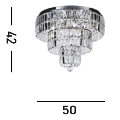 Searchlight Kristallen plafondlampEmpire Ø 50cm - 61321-6CC