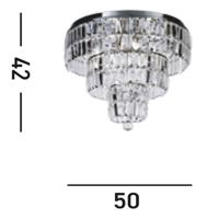 Searchlight Kristallen plafondlampEmpire Ø 50cm - 61321-6CC - thumbnail