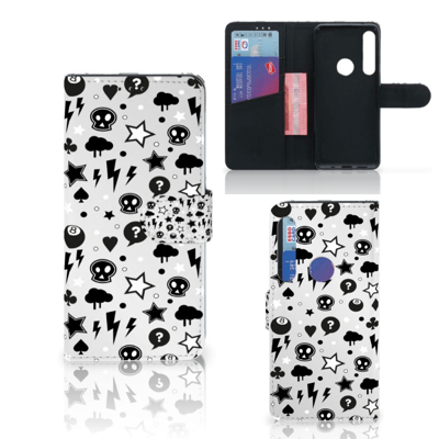 Telefoonhoesje met Naam Motorola One Action Silver Punk Telefoonhoesje met Naam Motorola One Action Silver Punk