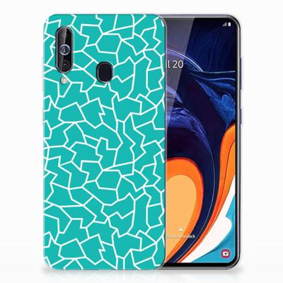 Samsung Galaxy A60 Hoesje maken Cracks Blue Samsung Galaxy A60 Hoesje maken Cracks Blue