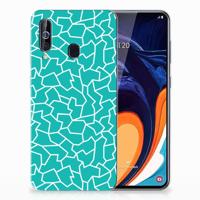Samsung Galaxy A60 Hoesje maken Cracks Blue - thumbnail