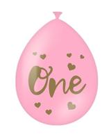 Verjaardag Ballonnen Meisje 1 Jaar Miss Onederful (6st) - thumbnail