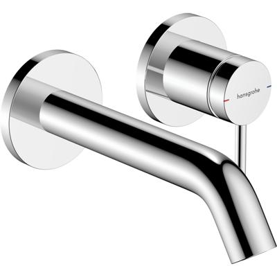 Hansgrohe Tecturis S ééngreeps wastafelkraan inbouw voor wandmontage, met uitloop 16,5 cm, chroom