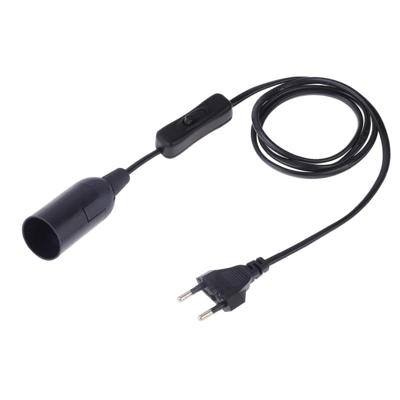 E14 Wire Cap schakelaar lamp houder kroonluchter stopcontact met 1.5 m verlengkabel EU stekker (zwart) E14 Wire Cap schakelaar lamp houder kroonluchter stopcontact met 1.5 m verlengkabel EU stekker (zwart)