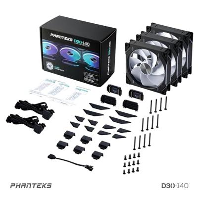 Phanteks D30 PWM Reverse Airflow D-RGB PC-ventilator (b x h x d) 140 x 30 x 140 mm Phanteks D30 PWM Reverse Airflow D-RGB PC-ventilator (b x h x d) 140 x 30 x 140 mm