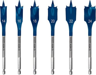 Bosch Accessories 2608900332 Hout-freesboorset 14 mm, 16 mm, 18 mm, 20 mm, 22 mm, 24 mm Gezamenlijke lengte 152 mm Zeskant schacht 6 stuk(s) - thumbnail