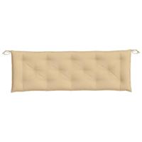 Tuinbankkussen 150x50x7 cm stof gemleerd beige - thumbnail