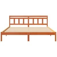 Bedframe met hoofdeinde Bruin 200 x 200 cm Grenenhout - thumbnail