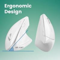 Perixx PERIMICE-813 W Ergonomische muis Radiografisch, Bluetooth Wit - thumbnail