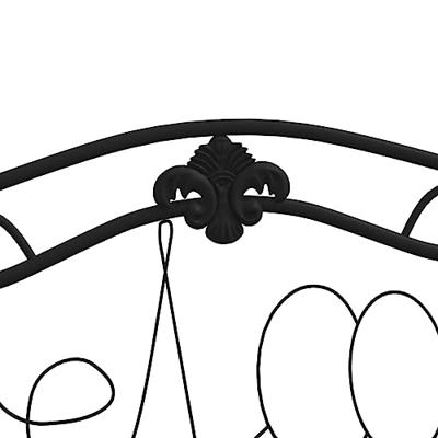 Tuinbank 2-zits 104 cm staal zwart - thumbnail