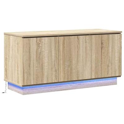TV-meubel met LED Sonoma eiken 100 x 38 x 49 cm Bewerkt hout