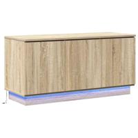 TV-meubel met LED Sonoma eiken 100 x 38 x 49 cm Bewerkt hout - thumbnail