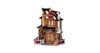 Lemax lucy's chocolate shop verlicht kersthuisje Caddington Village 2004