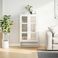 Hoge kast 68x39x123 cm staal wit - thumbnail