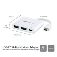 StarTech.com USB-C multiport adapter met HDMI USB 3.0 poort 60W PD wit - thumbnail