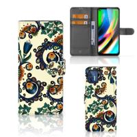 Wallet Case Motorola Moto G9 Plus Barok Flower - thumbnail