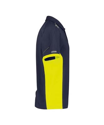 DASSY polo veracruz nachtblauw/fluogeel xl