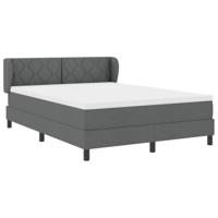 Boxspringbed met matras Donkergrijs 140 x 190 cm Stof - thumbnail