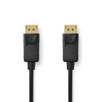 DisplayPort-Kabel | DisplayPort Male | DisplayPort Male | 8K@60Hz | Verguld | 3.00 m | Rond | PVC | Zwart | Label - thumbnail