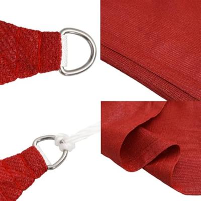 VidaXL Zonnezeil 160 g/m² 3x4 m hdpe rood